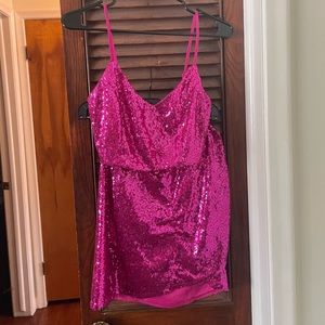 Pink Sequins Lulu’s Two-Piece Dress